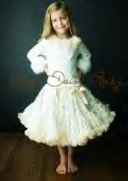 Cream Lace Pettisksirt by Oopsy Daisy Baby
